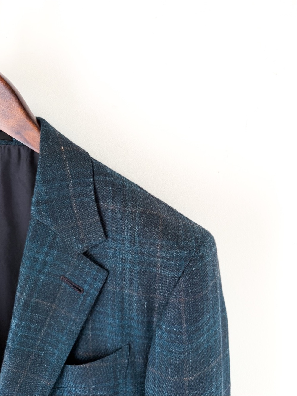 NEW Ermenegildo Zegna Cashmere Milano Easy Teal Plaid Sport Coat Men Blazer 40R - Picture 7 of 16